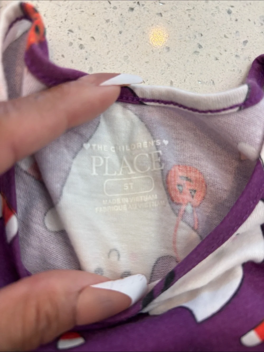 The Children's Place Purple Ghost & Black Cat Halloween Dress